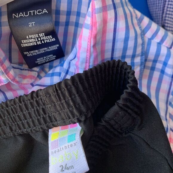 Take 50% OFF- 2pcs Boys Mixed Match Blue and White Button Down Shirt, Size-2T - Picture 6 of 6